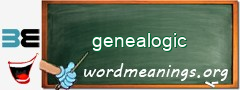 WordMeaning blackboard for genealogic